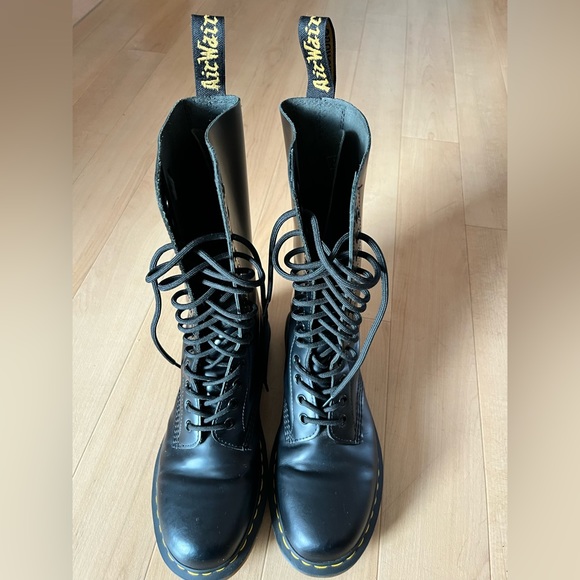 1914 SMOOTH LEATHER HIGH LACE-UP BOOTS - Picture 4 of 16